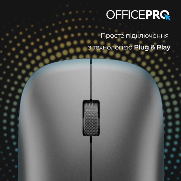 Фото - Уценка - Мышь беспроводная OfficePro Silent Click Wireless Gray (M225G)