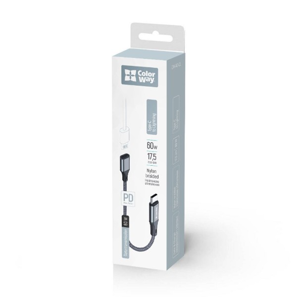 Фото - Уценка - Переходник Colorway USB-C To Lightning 17.5 см (CW-AD-CL)