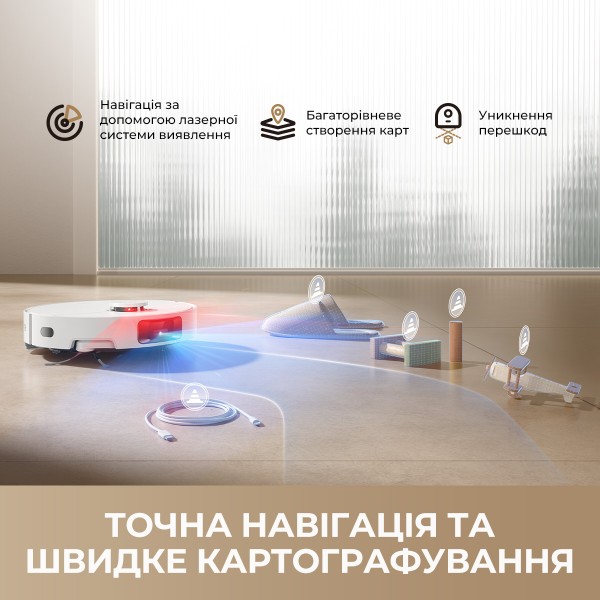Фото - Уцінка - Робот-пилосос миючий Dreame D20 Pro Plus White (RLD43SD-wh)