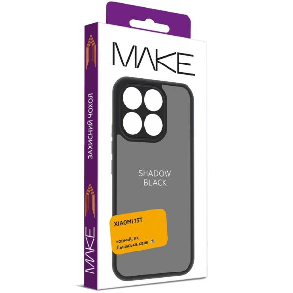 Фото - Уценка - Чехол для смартфона MAKE Shadow for Xiaomi 15T, Black (MCSD-X15TBK)