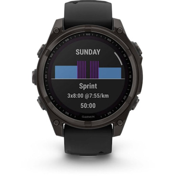 Фото - Уцінка - Смарт-годинник Garmin fenix 8 47mm Saph Solar (010-02906-11)