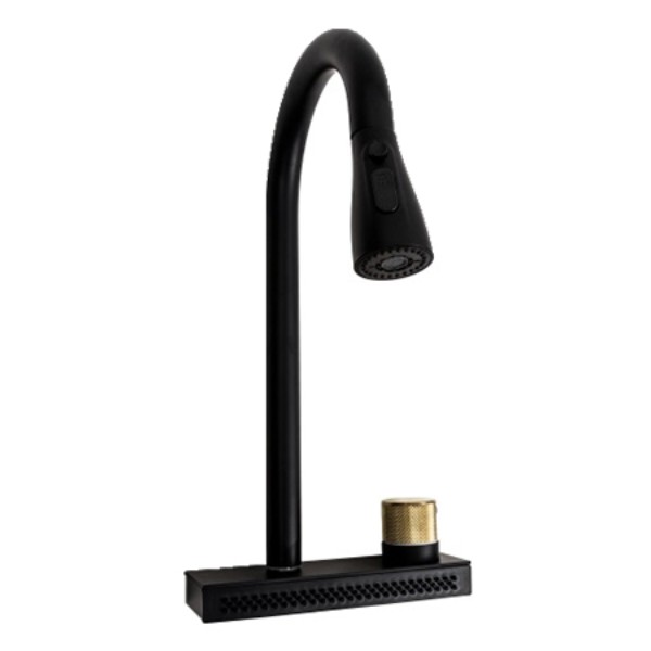 Фото - Уценка - Смеситель кухонный Platinum под мойку "Водопад" ZS86 (black)