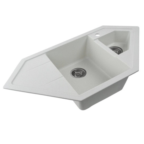 Фото - Мийка кухонна VALESO 9950 PANDORA матова Біла в крапку