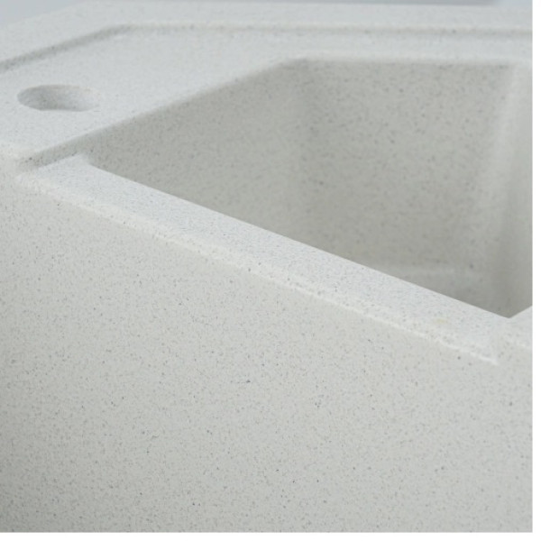 Фото - Мийка кухонна VALESO 9950 PANDORA матова Біла в крапку