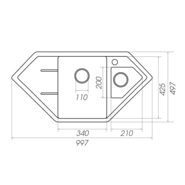 Фото - Мийка кухонна VALESO 9950 PANDORA матова Біла в крапку