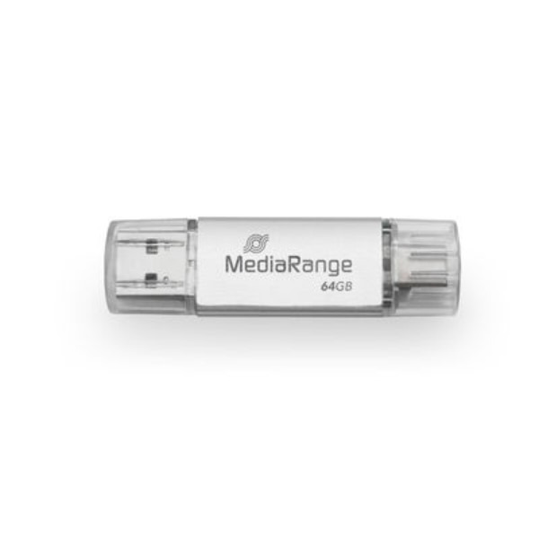 Фото - Уцінка - Флеш USB MediaRange USB 3.2 USB-A and USB-C Silver 64GB (MR937)