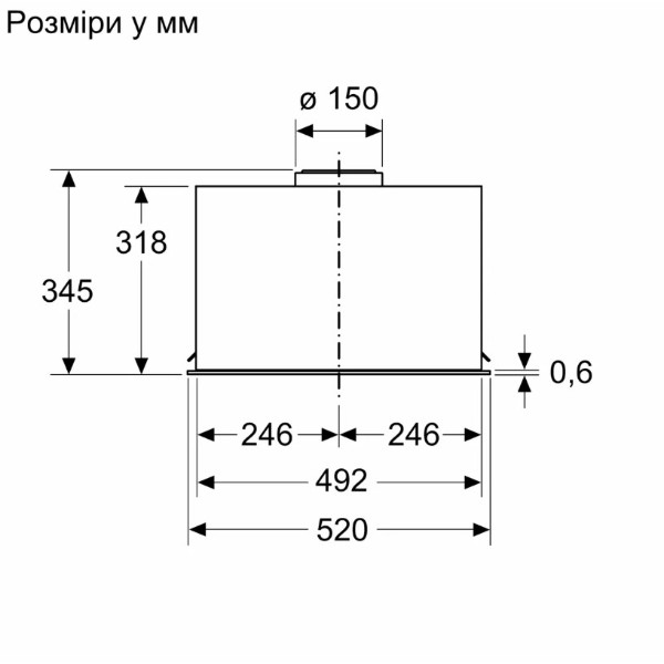 Фото - Уцінка - Витяжка вбудована Bosch DLN56AC50