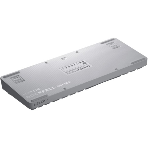 Фото - Уцінка - Клавіатура бездротова ігрова Hator Rockfall 3 Mecha TKL QMK/VIA Orange Wireless White (HTK851UA)