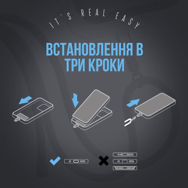 Фото - Уценка - Ремешок для смартфона Armorstandart Rope Titanium Grey with Clear holder (ARM76099)