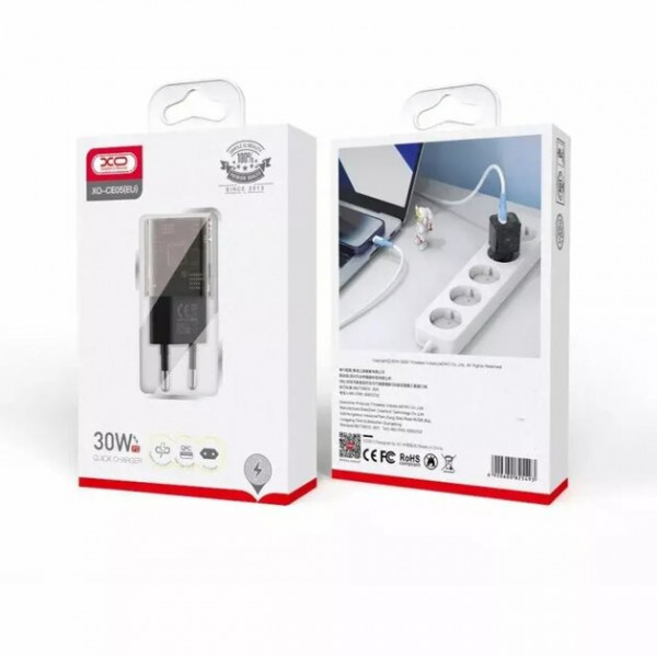 Фото - Сетевое зарядное устройство XO CE05 PD30W/QC18W