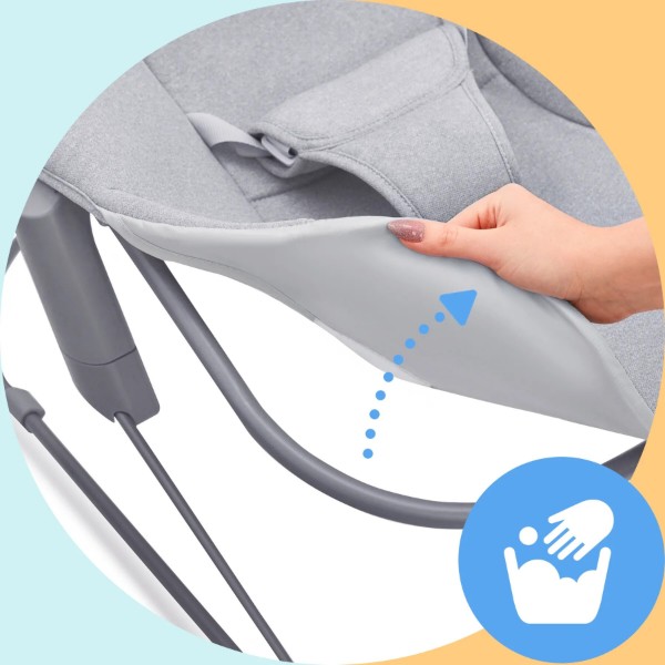 Фото - Крісло-шезлонг Kinderkraft Calmee Grey (KBCALM00GRY0000)