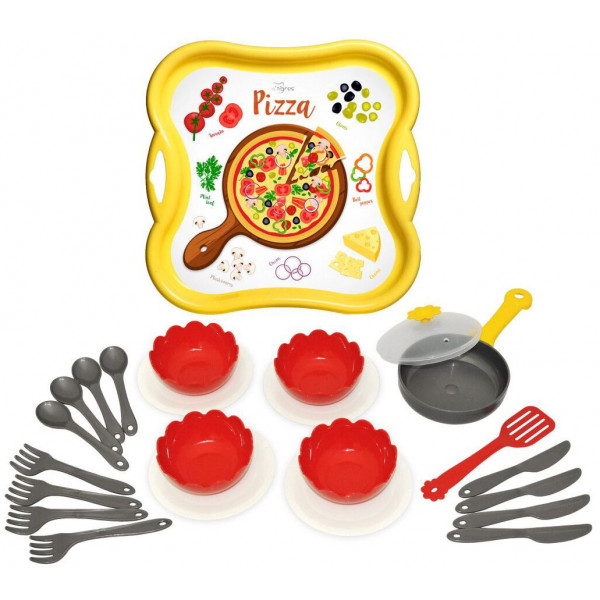 Фото - Сюжетно-рольова гра. Посуд Tigres Набір посуду столовий "Піца" на підносі (39896) Фото - Сюжетно-рольова гра. Посуд Tigres Набір посуду столовий "Піца" на підносі (39896)