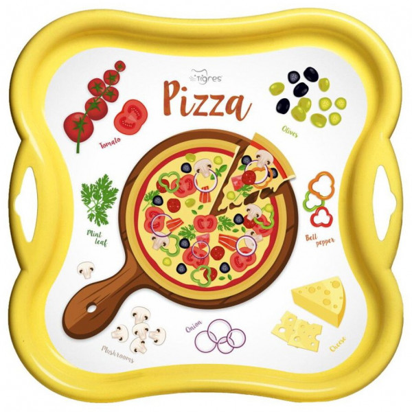 Фото - Сюжетно-рольова гра. Посуд Tigres Набір посуду столовий "Піца" на підносі (39896)