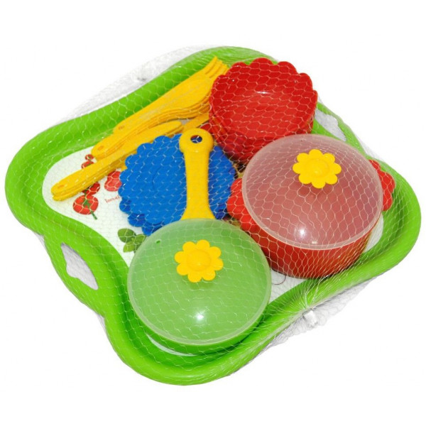 Фото - Сюжетно-рольова гра. Посуд Tigres Набір посуду столовий "Піца" на підносі 27 ел. (39897)