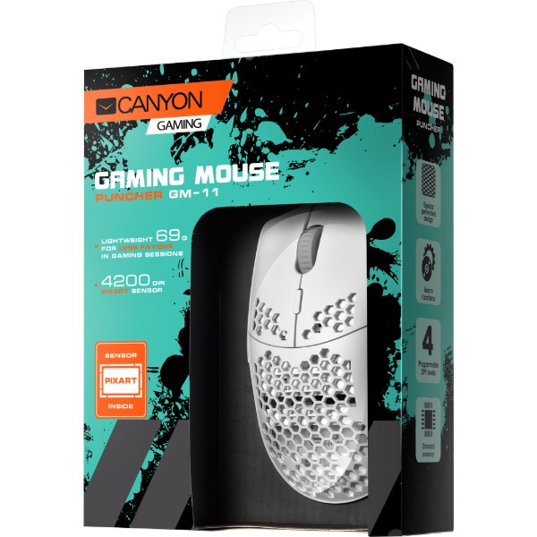 Фото - Уценка - Мышь проводная игровая Canyon CND-SGM11W