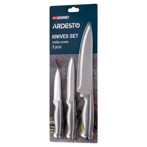 Фото - Уцінка - Набір ножів ARDESTO Gemini Gourmet 3 пр. (AR2103GR)
