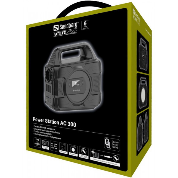 Фото - Зарядна станція універсальна Sandberg AC 300 300W, Type-C in/out 100W (420-84)