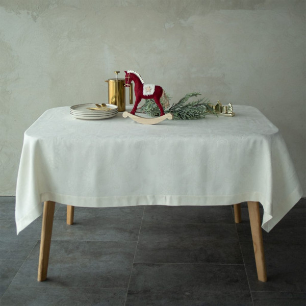 Фото - Скатертина прямокутна Едельвіка Різдво молочна 300х150 (342-24/00)