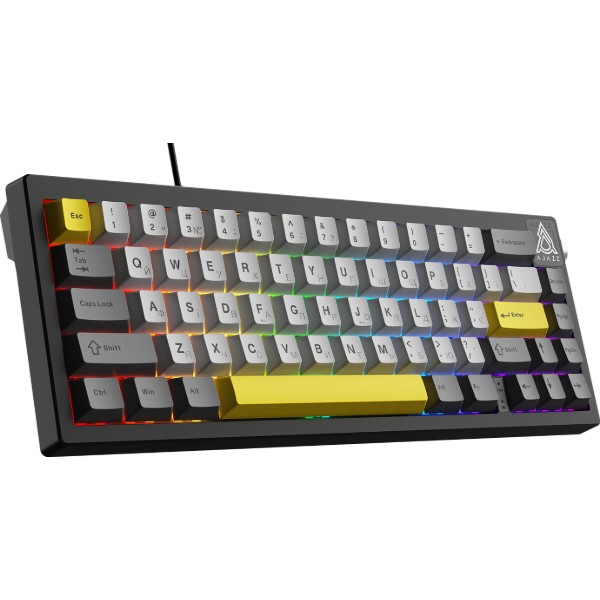 Фото - Клавиатура проводная игровая Ajazz AK650 Moon Yellow switches Gray White Yellow (AK650-MY-GWY)