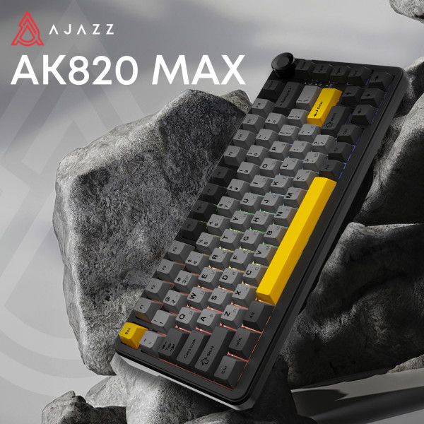 Фото - Клавіатура бездротова ігрова Ajazz AK820 MAX PLUS (AK820MAX-DD-BGY)