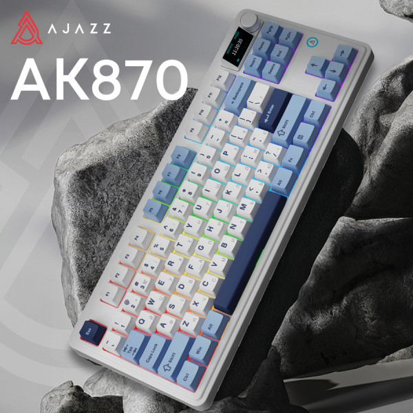 Фото - Клавиатура беспроводная игровая Ajazz AK870 PLUS (AK870-MU-BWD)