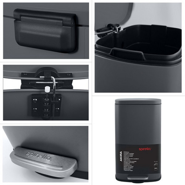 Фото - Бак для сміття з педаллю Spirella AKIRA 30л (10.21565)