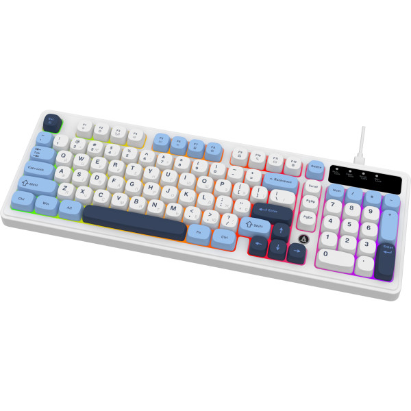 Фото - Клавиатура проводная игровая Ajazz AF98 Glacier Blue  (AF98-GB)
