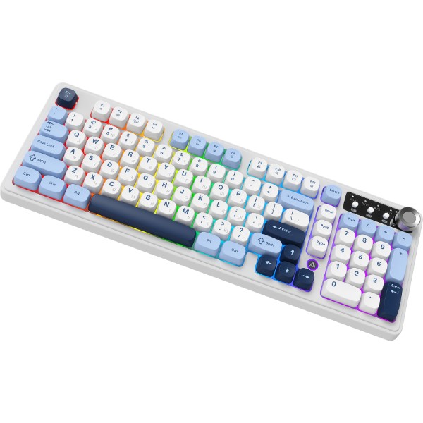 Фото - Клавиатура беспроводная игровая Ajazz AF98 PLUS Glacier Blue (AF98-PLUS-GB)