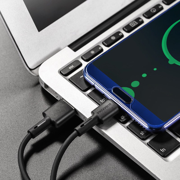 Фото - Кабель синхронізації даних BOROFONE BX31 USB to Type-C 3A, 1m Black (6931474710390)