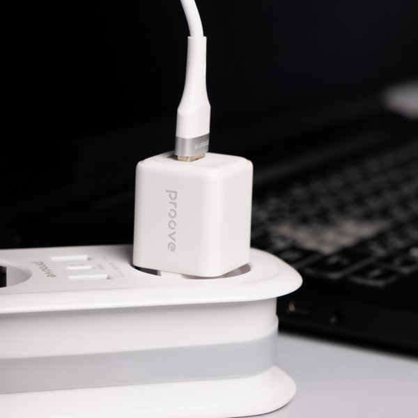 Фото - Сетевое зарядное устройство Proove Pocket GaN 25W Type-C + USB white (WCPG25111202)