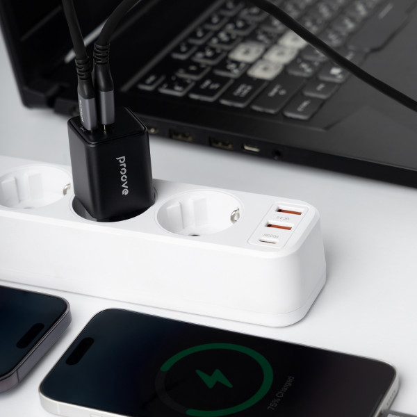 Фото - Мережевий зарядний пристрій Proove Pocket GaN 25W Type-C + USB black (WCPG25111201)