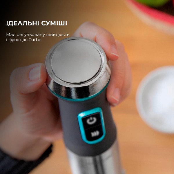 Фото - Блендер заглибний Cecotec Power TitanBlack 1200 XL Cream&Crush (CCTC-04292)