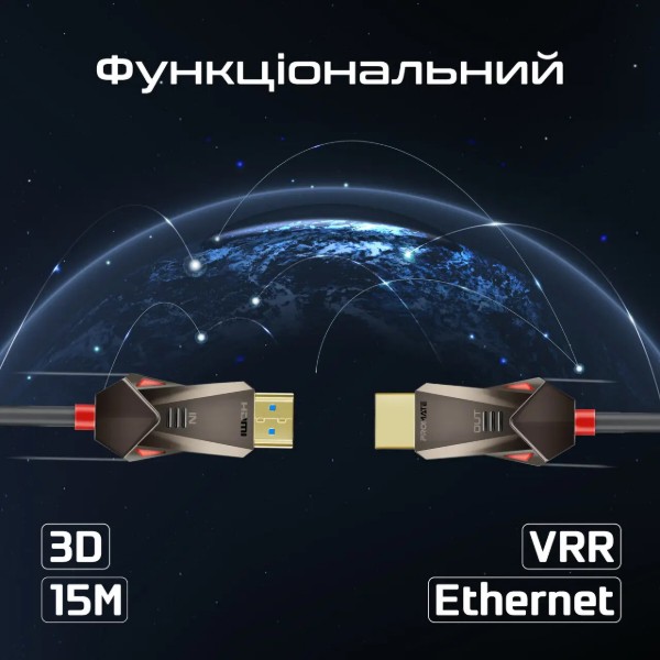 Фото - Кабель HDMI Promate v.2.0 (prolink4k60-15m)