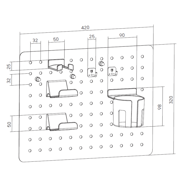 Фото - Настінна дошка-органайзер OfficePro WO600W White