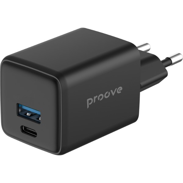 Фото - Сетевое зарядное устройство Proove Pocket GaN 30W (Type-C + USB) black (WCPG30110001)