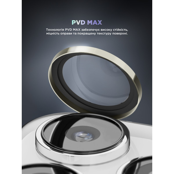 Фото - Захисне скло для смартфону Armorstandart для камери Supreme Black Icon for iPhone 15 Pro/15 Pro Max Natural Titanium (ARM76592)