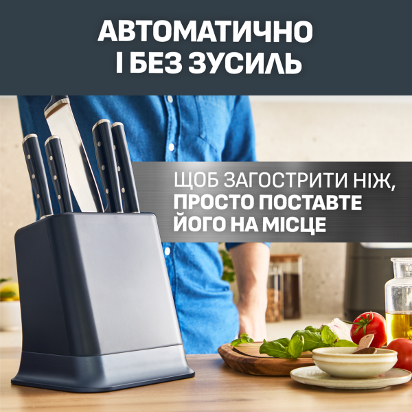 Фото - Набор ножей Tefal K297S644 EverSharp Pro 5 предметов + блок-точилка