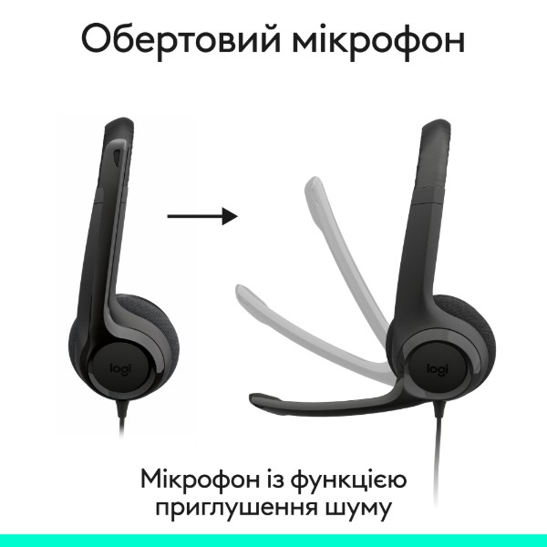 Фото - Гарнитура проводная Logitech H390 USB-C Midnight Black (981-001576)
