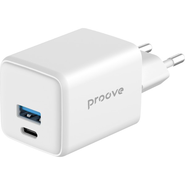 Фото - Сетевое зарядное устройство Proove Pocket GaN 30W (Type-C + USB) white (WCPG30110002)