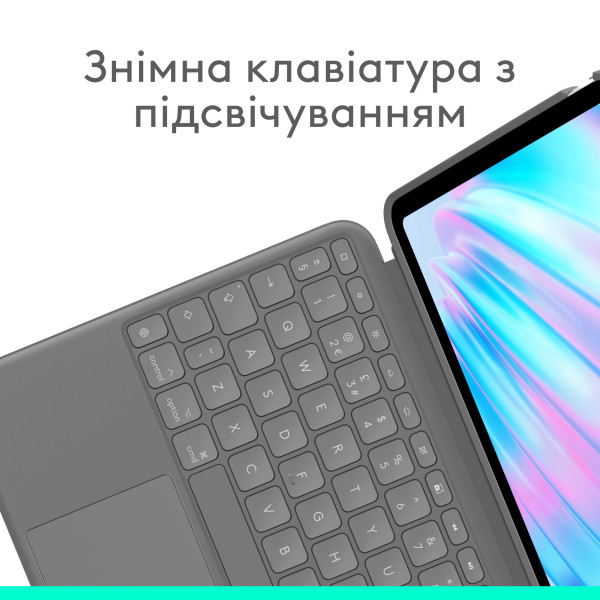 Фото - Чохол-клавіатура для планшета Logitech Combo Touch for iPad Air 13'' (M2) Oxford Grey (920-012618)