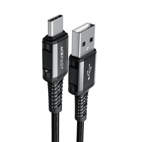 Фото - Кабель AceFast C1-04 USB to Type-C 3A, 1.2m Black (6974316280545)