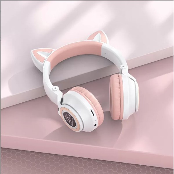 Фото - Наушники накладные беспроводные BOROFONE BO18 Cat ear White (6974443384956)