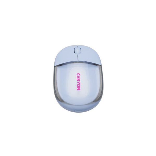 Фото - Миша бездротова Canyon OnClick 24 Dual-mode Silent Transparent/Blue (CNS-CMSW24BL)