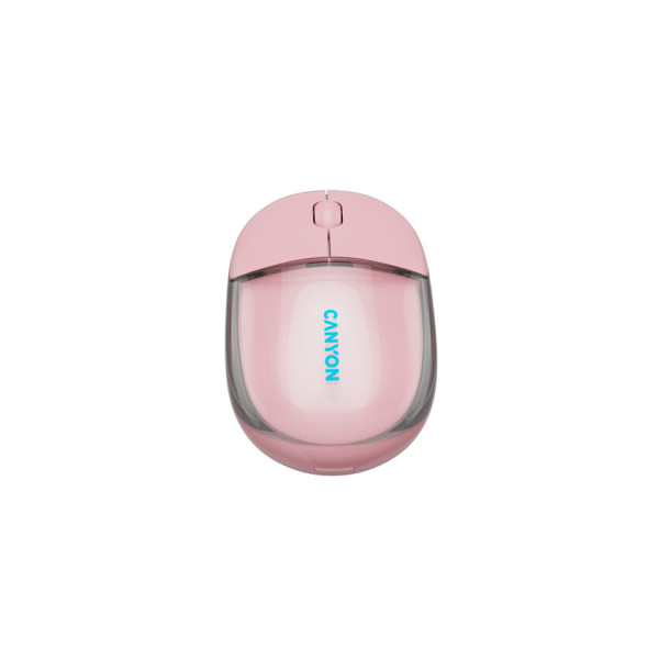Фото - Миша бездротова Canyon OnClick 24 Dual-mode Silent Transparent/Pink (CNS-CMSW24P)
