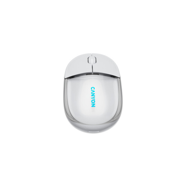 Фото - Миша бездротова Canyon OnClick 24 Dual-mode Silent Transparent/White (CNS-CMSW24W)