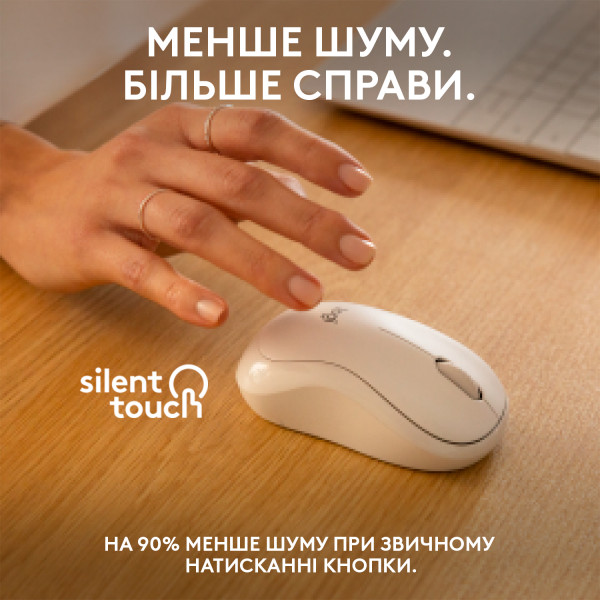 Фото - Уцінка - Миша бездротова Logitech M240 Silent Bluetooth White (910-007120)