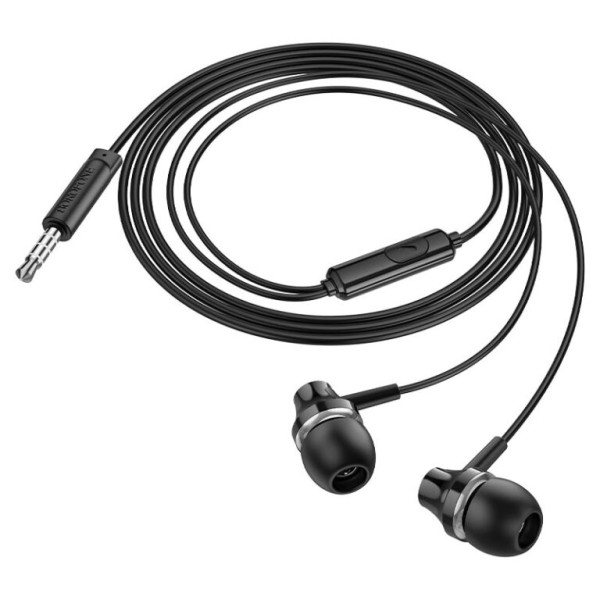 Фото - Навушники вкладиші дротові BOROFONE BM74 Singer universal earphones with microphone Black (6974443388220)