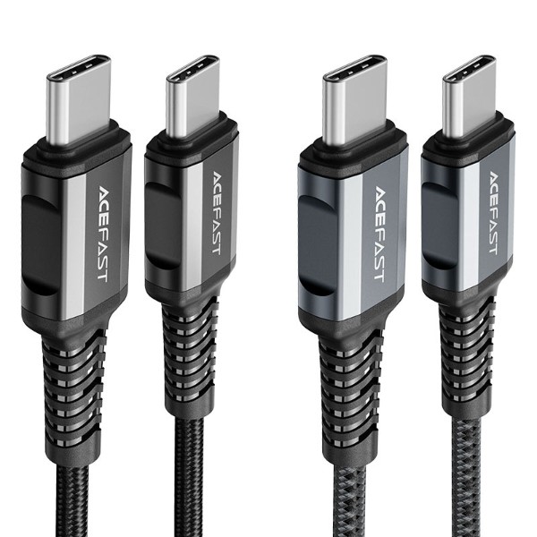 Фото - Кабель AceFast C1-03 Type-C to Type-C 3A 1.2m Black (6974316280521)