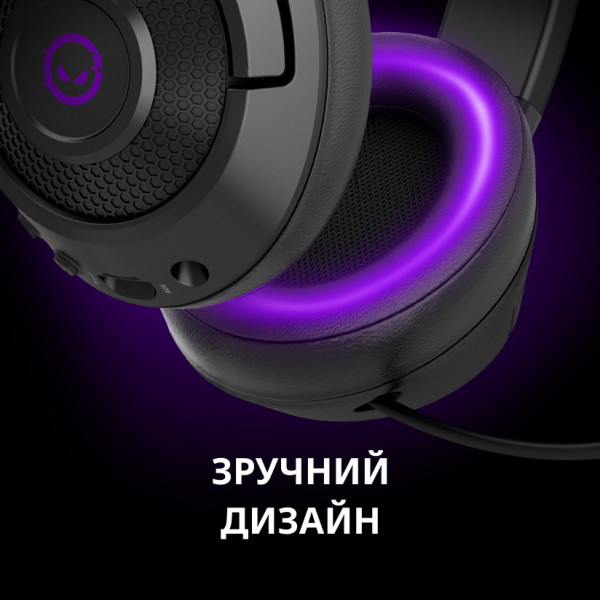 Фото - Гарнітура бездротова ігрова Lorgar Noah 702 Black (LRG-GHS702)