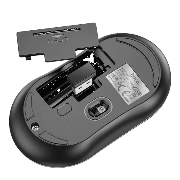 Фото - Миша бездротова HOCO GM21 Platinum 2.4G business wireless mouse Black Yellow (6931474790941)